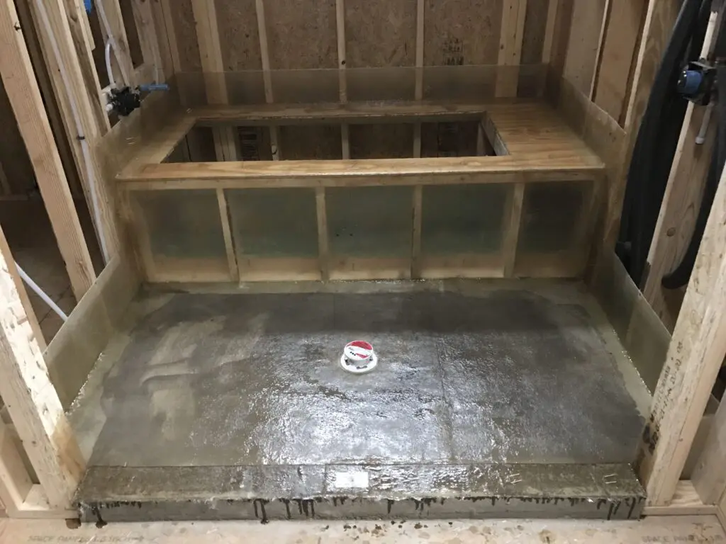cement is applied on the floor for remodeling